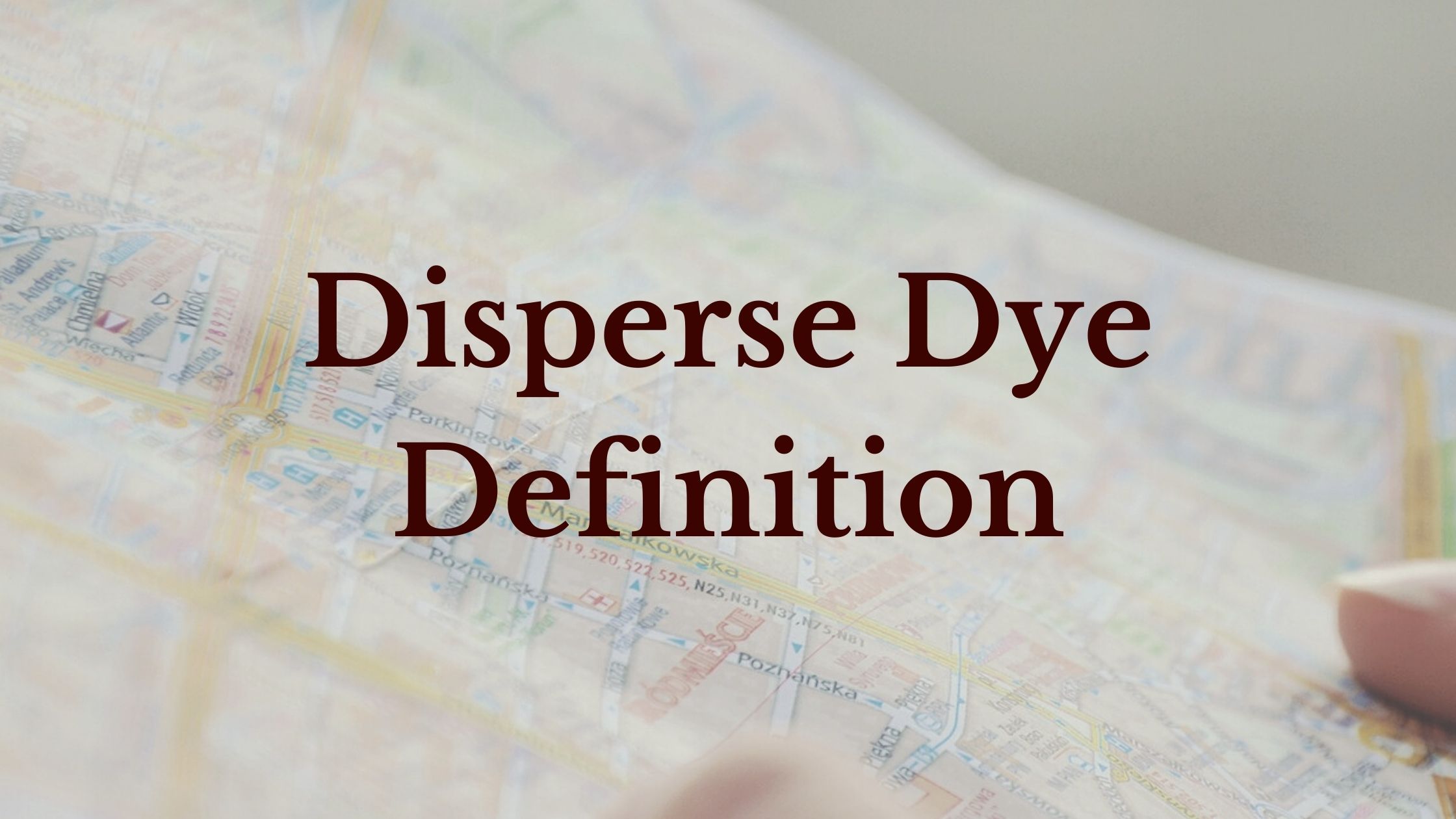 Disperse dye definition