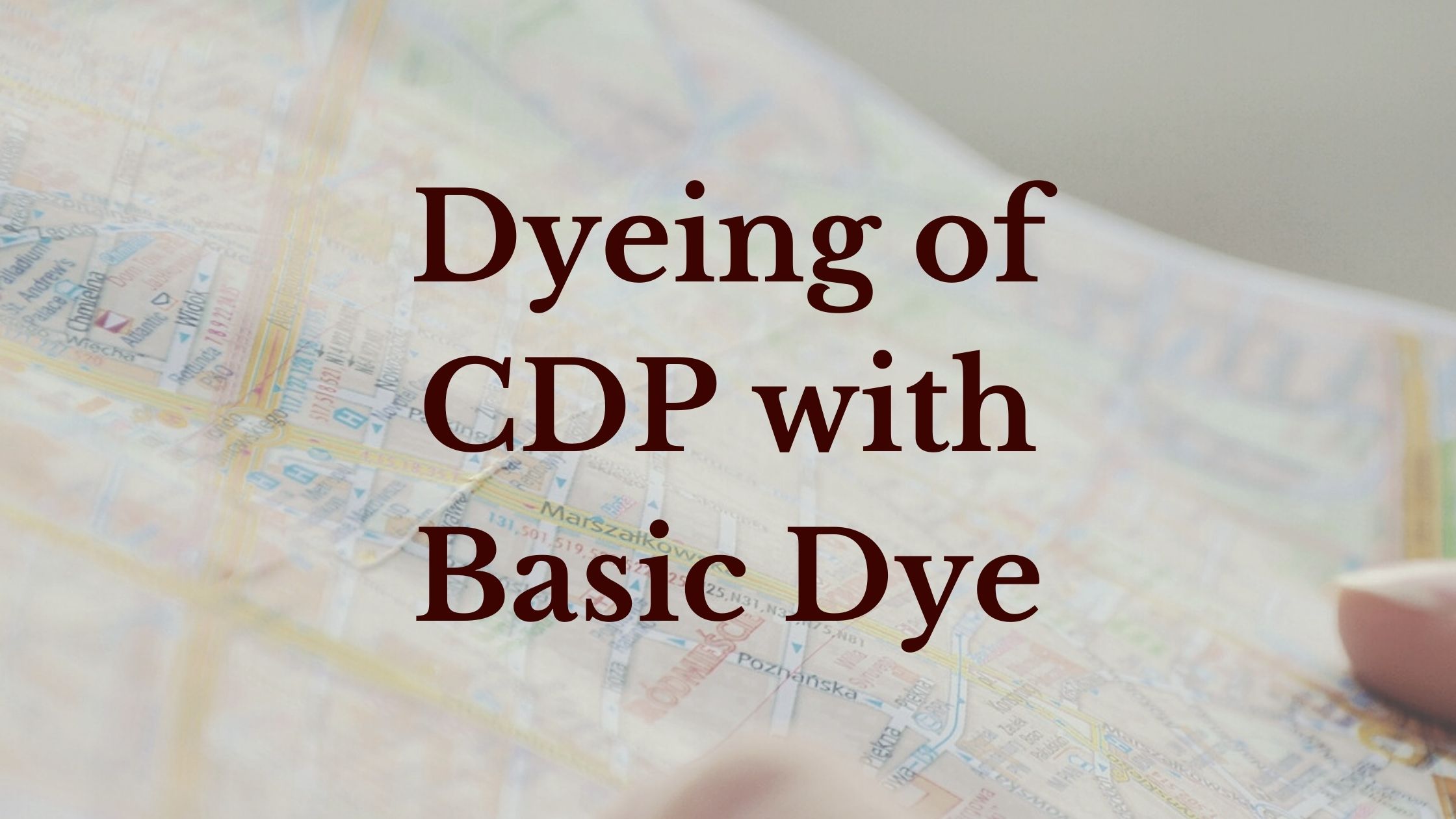 Dyeing of CDP with basic dye